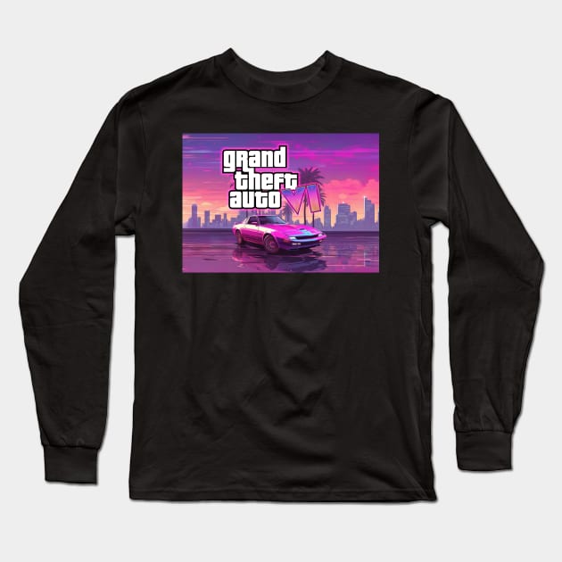 GTA 6 Long Sleeve T-Shirt by Buff Geeks Art